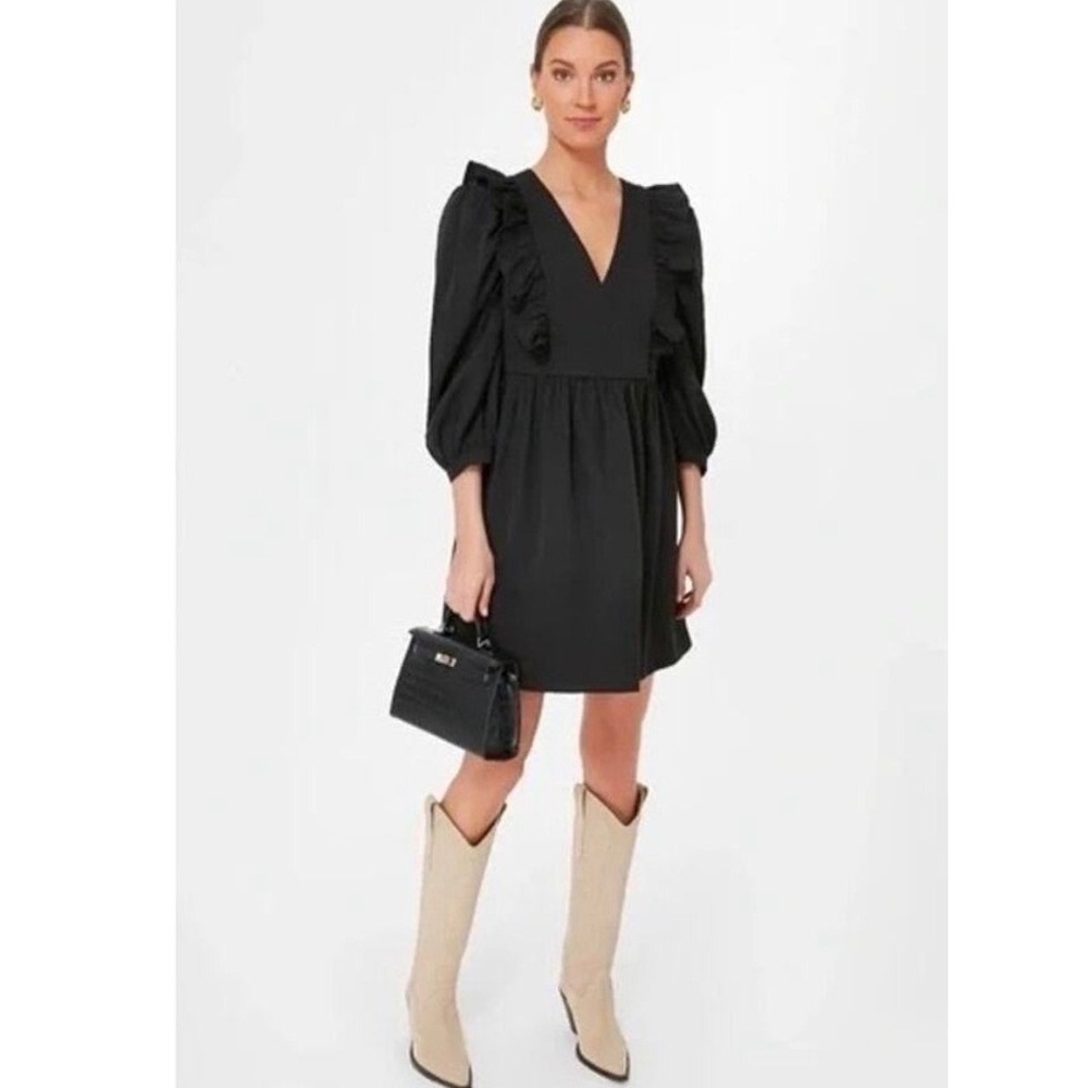 Pomander Place Tuckernuck Rue Ruffle Mini Dress Womens Medium Puff Sleeve Preppy